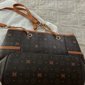 Elegant Brown Patterned Women's Bag